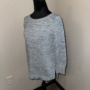 GAP Women's Sweater Size Small Blue/White Oversized Fit - Gently Used